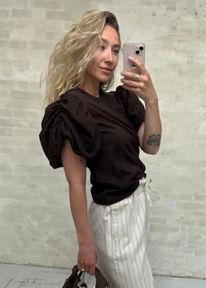 Dawy puff sleeve tee Mole ROTATE